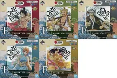【中古】皿・茶碗(キャラクター) 全5種セット ガラス小皿 「一番くじ ワンピース ワノ国編～第一幕～」 F賞 