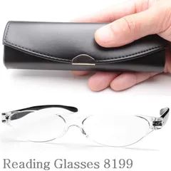 ＼新品／ ポリカーボネート 老眼鏡 女性 男性 メンズ おしゃれ ブラック クリアー 軽い 携帯用 薄型 一体型 フィットしやすい 丈夫な材質 シンプルデザイン ハードケース めがねケース付き 1.0 1.5 2.0 2.5 3.0 3.5 FV 黒色ケース