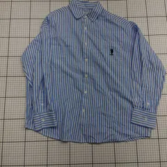 ◇ ⊂ U.S.POLO ASSN ユーエスポロアッスン ストライプ柄 長袖 シャツ サイズS ブルー系 レディース E  【1509100031482】