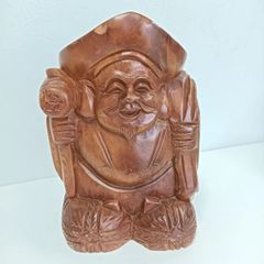 七福神  大黒天　木彫り置物 Amazon｜木彫り仏像 開運七福神 大黒天 置物 商売繁盛 厄除け・開運