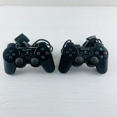 【動作確認済み】SONY PS2 純正 コントローラー ブラック 黒 DUALSHOCK２ デュアルショック2 2個セット 純正品 プレステ2 プレイステーション 2