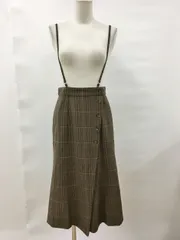 ジルスチュアート JILL STUART フレアスカート M チェック サスペンダー付き 2503WS119