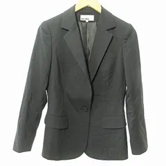 ジュンコシマダ JUNKO SHIMADA 美品 テーラードジャケット ブレザー ウール シルク混 ストレッチ 黒 40 0320のサムネイル