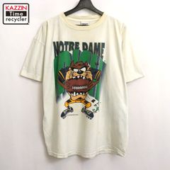 90s USA製 vintage タズマニアン・デビル Tasmanian Devil ノートルダム カレッジ 半袖Ｔシャツ メンズ 表記XXLサイズ