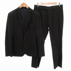 ザラマン ZARA MAN スーツ セットアップ シングル ジャケット パンツ スラックス 2B 総裏地 44 38 黒 ブラック /FF