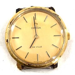 OMEGA オメガ DeVille デヴィル TOOL104 SS/手巻き ゴールド文字盤 メンズ腕時計 稼動品 ケースのみ【PF-20】