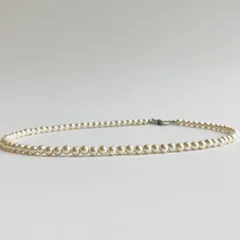 【再販】貝ベビーパールネックレス/約4.5mm約38cm+5cm/ホワイトベージュ/R/made in japan