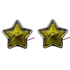 超超希少　当時物　ガラス３点止めとんがり星マーカー　黄色レンズ　デコトラ　レトロ Yahoo!オークション -「デコトラレトロマーカー」の落札相場