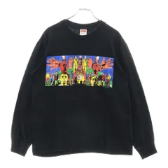 SUPREME (シュプリーム) 19SS ×ギルバート&ジョージ デス アフター ライフ プリント クルーネック 長袖Tシャツ カットソー ブラック