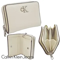 【新品】カルバンクライン ジーンズ 二つ折り財布 コンパクト財布 ミニ財布 レディース オフホワイト CalvinKlein JEANS LV04K1009G CJH LV04K1009GCJH 新品 無料ラッピング可 ギフト プレゼント