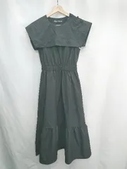 ◇ ⊂ ZARA ザラ レイヤード風 ウエストゴム ロング丈 ワンピース サイズXS ブラック レディース E  【1502200006428】