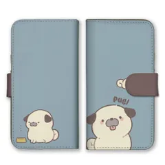 iPhone13Pro Max ケース 手帳型 アイフォン13 プロマックス スマホケース パグ ぱぐ 犬 いぬ 動物 アニマル 可愛い かわいい イラスト カラー01