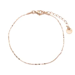 【A：ピンクゴールド × ワンサイズ】[Cream dot. クリームドット公式] ブレスレット レディース ステンレス製 金属アレルギー つけっぱなし サージカルステンレス 5タイプ チェーン スキンジュエリー 極細 細い 大人のサムネイル