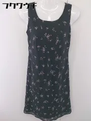 ◇ Aylesbury アリスバーリー 花柄 ノースリーブ 膝丈 ワンピース サイズ9 ブラック レディース  【中古】 【1112230001258】