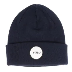 新品 WTAPS ダブルタップス ビーニー 20SS ワッペン付き ニット ビーニー BEANIE 03 ネイビー 紺 帽子 ニットキャップ サークルワッペン ベーシック ブランドのサムネイル