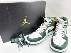 s25t-0861y【中古】NIKE AIR JORDAN 1 MID Seattle Supersonics　ナイキ　エアジョーダン1 ミッド　シアトル　スーパーソニックス　スニーカー　メンズ　554724-371　27.0