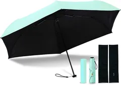 THE CLASSIC TOKYO 現役皮膚科医監修国内機関UVカット率100%認証 超軽量145g 日傘 折りたたみ傘 晴雨兼用 メンズ レディース 男女兼用(ライトグリーン,  ワンサイズ)
