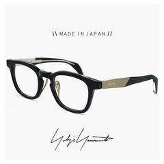 【新品】 メンズ ヨウジ ヤマモト メガネ 日本製 19-0083 1 c01 49mm Yohji Yamamoto 眼鏡 ブランド ウェリントン 型 セル 黒縁 黒ぶち フレーム 鯖江産 ダミーレンズ発送
