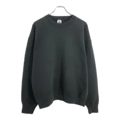 90年代 USA製 FRUIT OF THE LOOM フルーツオブザルーム 無地スウェット ブラック(メンズ XL)中古 古着 V1134