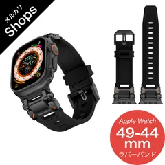 【Apple Watch Series 11/10・Ultra 3/2・SE 3/2・49mm/46mm/45mm/44mm】バンド アップルウォッチ ベルト シリコン ステンレス スポーツ 防水 おしゃれ ウルトラ メンズ 高級（ブラック/ブラック）❶