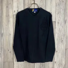 JAPONAIS BLEU ジャポネブルー 刺繍 Vネック ロンT M