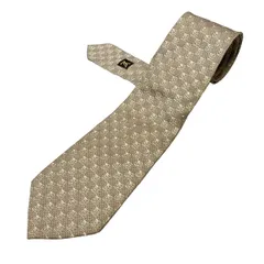 【未使用級】LOUIS VUITTON ネクタイ モノグラム ベージュ 美品 ルイ・ヴィトン ネクタイ モノグラム メンズ LOUIS VUITTON