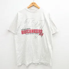 XL/古着 半袖 ビンテージ Tシャツ メンズ 00s NFL タンパベイバッカニアーズ クルーネック 薄グレー 霜降り 24mar19 中古
