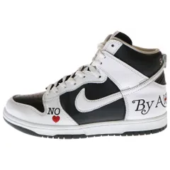 NIKE SB (ナイキエスビー) ×SUPREME DUNK HIGH BY ANY MEANS シュプリーム ダンク バイエニーミーンズ ハイカットスニーカー ホワイト/ブラック US9.5/27.5cm DN3741-002