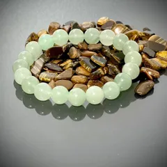 ◆ M-364 天然石ブレスレット　アベンチュリン　10mm  18cm  パワーストーン　メンズ　レディース　開運　運気UP  お守り