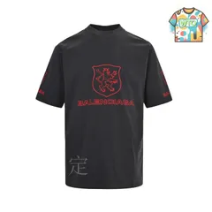 【今日WTO】Balenciaga 25ss LION CLUB 刺繍ロゴ半袖-LD38