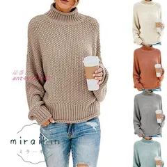 ニットセーター レディース ワッフル編み ざっくり ハイネックニット プルオーバー 30代 あったか 秋 おしゃれ 冬 送料無料 キレイめ 体型カバー 20代 着痩せ ant4y383242