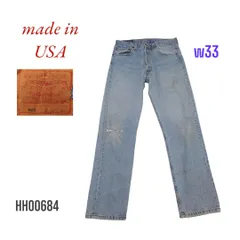 00sUSA製リーバイス501メンズデニムパンツジーンズw33股下76㎝　HH00684