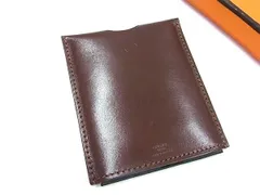 ■極美品■ HERMES エルメス ランプドポッシュ レザー ケース カードライト ポケットライト メンズ レディース ブラウン系 AZ4129