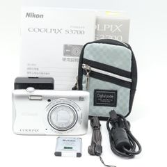【新同品】Nikon デジタルカメラ COOLPIX S3700 シルバー 光学8倍ズーム 2005万画素 S3700SL
