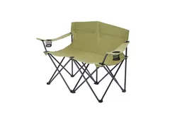 人気商品アーム ダブル ベンチ イス 2人 折りたたみ キャンプ チェア 椅子 アウトドア UP 収納袋付き SOLO