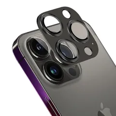 iPhone 13 Pro/Pro Maxカメラフィルム アルミ合金製＋強化ガラス レンズ全面保護 カメラカバー 0.25mm超薄 Apapeya 一体型レンズ保護フィルム 保護ケース 防爆裂 ・耐衝撃・スクラッチ防止・露出オーバー防止・高透過率・ケースに 0