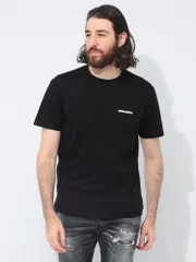DSQUARED2 (ディースクエアード) バックマップ プリント クルーネック 半袖 Tシャツ D2GD1338D20020 ブラック