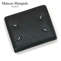 Maison Margiela メゾンマルジェラ S56UI0140 コンパクトウォレット 二つ折り財布  バイフォールドウォレット 黒 レザー