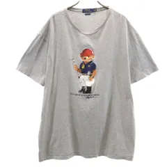 POLO RALPH LAUREN ポロラルフローレン ポロベア 半袖 クラシックフィット Tシャツ XXL グレー シングルステッチ ビッグサイズ メンズ 古着