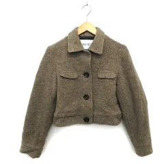 バナーバレット Banner Barrett ジャケット アウター ニット ステンカラー 総裏地 ウール混 クロップド 38 茶 ブラウン /NT20のサムネイル