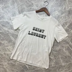 SAINT LAURENT PARIS サンローラン パリ 2018 ロゴ コットン 半袖 Tシャツ カットソー S ホワイト ブラック レディース トップス PAWNSHOPRiZ  パウンショップリズのサムネイル