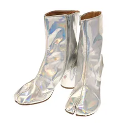 Maison Margiela22 メゾン マルジェラ 足袋 パテントレザータビ ブーツ 39WU0130 シルバー 38 1/2のサムネイル
