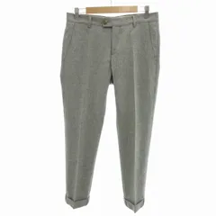 ブルネロクチネリ BRUNELLO CUCINELLI ロールアップパンツ スラックス テーパード ジップフライ ウール イタリア製 46 M 灰 グレー /HO ■ECのサムネイル