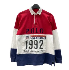 ラルフローレン RalphLauren 90s 90年代 POLO STADIUM 1992 OG Rugby Shirt ポロ スタジアム ラガーシャツ トリコ  ロンT 104MT-1616