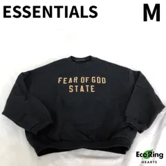 ESSENTIALS  エッセンシャルズ  by FEAR OF GOD ブラック M ロゴドン フィアオブゴッド Fleece Crewneck 2024 秋冬 新作 フリース クルーネック トレーナー スウェット  【送料無料】 MIDのサムネイル