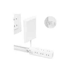 Mscien コンセントカバー 赤ちゃん 電源タップ ベビーガード 延長コード 2m 雷ガード 9個口 コンセント タップ テーブルタップ 壁掛け OAタップ 分岐 たこあしコンセント 子供 コンセントガード おしゃれ