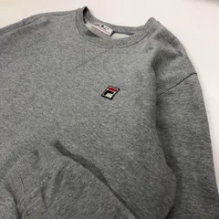 【美品】FILA スウェット ワンポイントロゴ グレー レディースL
