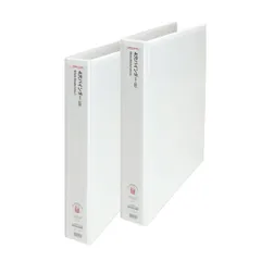 オフィスデポ リングバインダー ファイル 4穴バインダー 2冊 250枚収納タイプ 白 黒 (白) リングバインダー フォトアルバム 写真 おしゃれ カード ゲーム 台紙 かわいい エコー写真 フリー台紙 粘着 子供 シンプル [ホワイト]