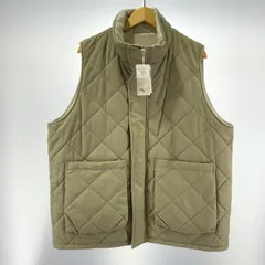 【中古】UNITED ARROWS キルティングベスト サイズM カーキ[19]