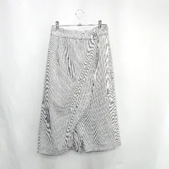 ◇ Θ any SiS エニィスィス 千鳥柄 バックウエストゴム 膝下丈 タイト スカート サイズ3 グレー ホワイト レディース E  【1502180013577】